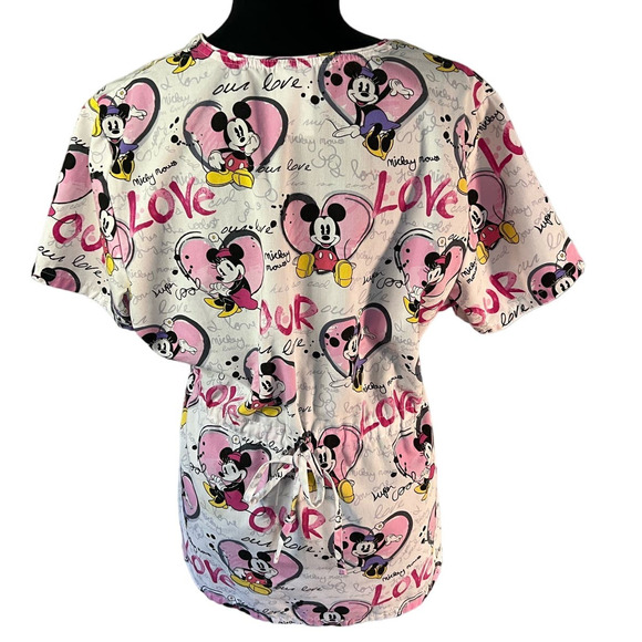 Disney Micky and Minnie Scrub Top, Size M - Picture 2 of 7